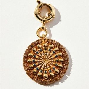 NWT - Anthropologie Tova Kaleidoscope Swarovski Crystal Gold Plated Charm & Bag